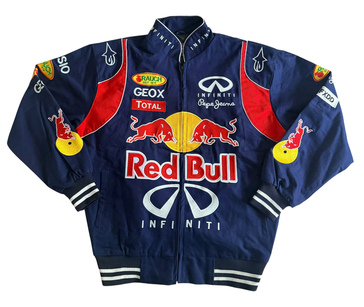 JH Design Red Bull Infiniti Formula 1 Embroidered Racing Jacket, Large