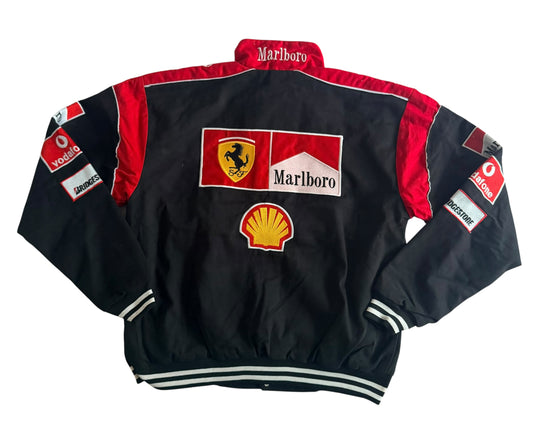 JH Design Marlboro Ferrari F1 Embroidered Racing Jacket, Large
