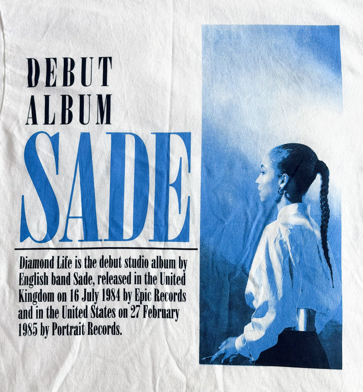 Sade Diamond Life Double Sided Graphic T-Shirt, Large