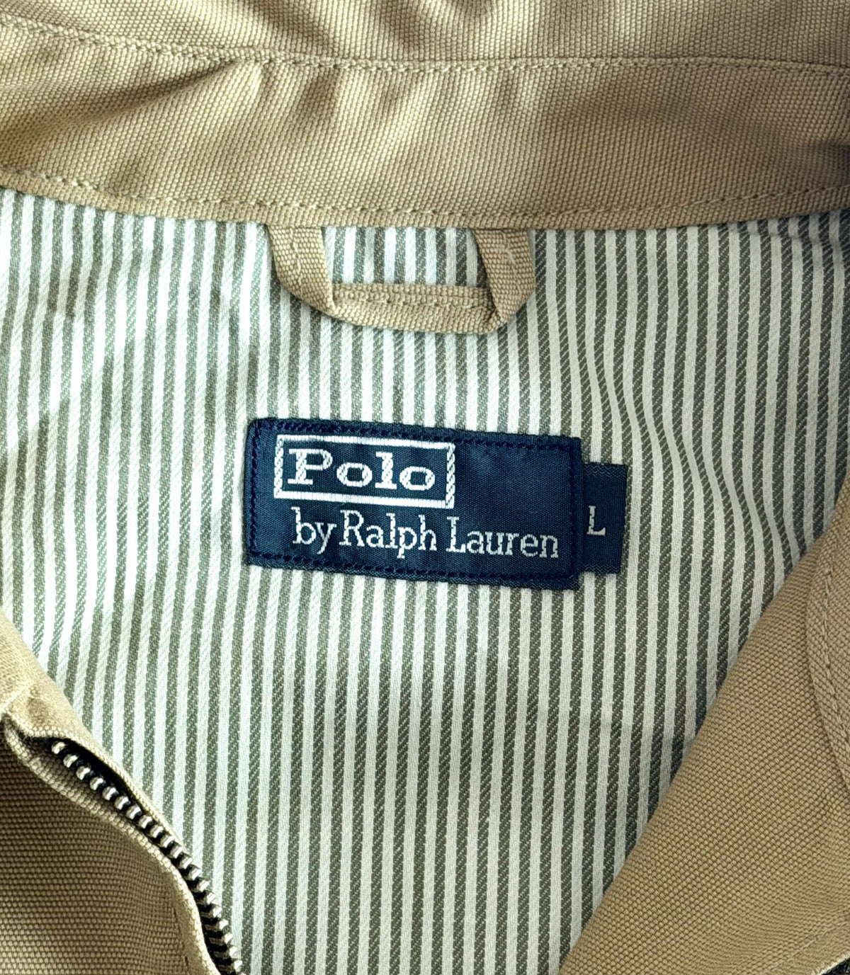 Polo Ralph Lauren Beige Harrington Jacket, Large