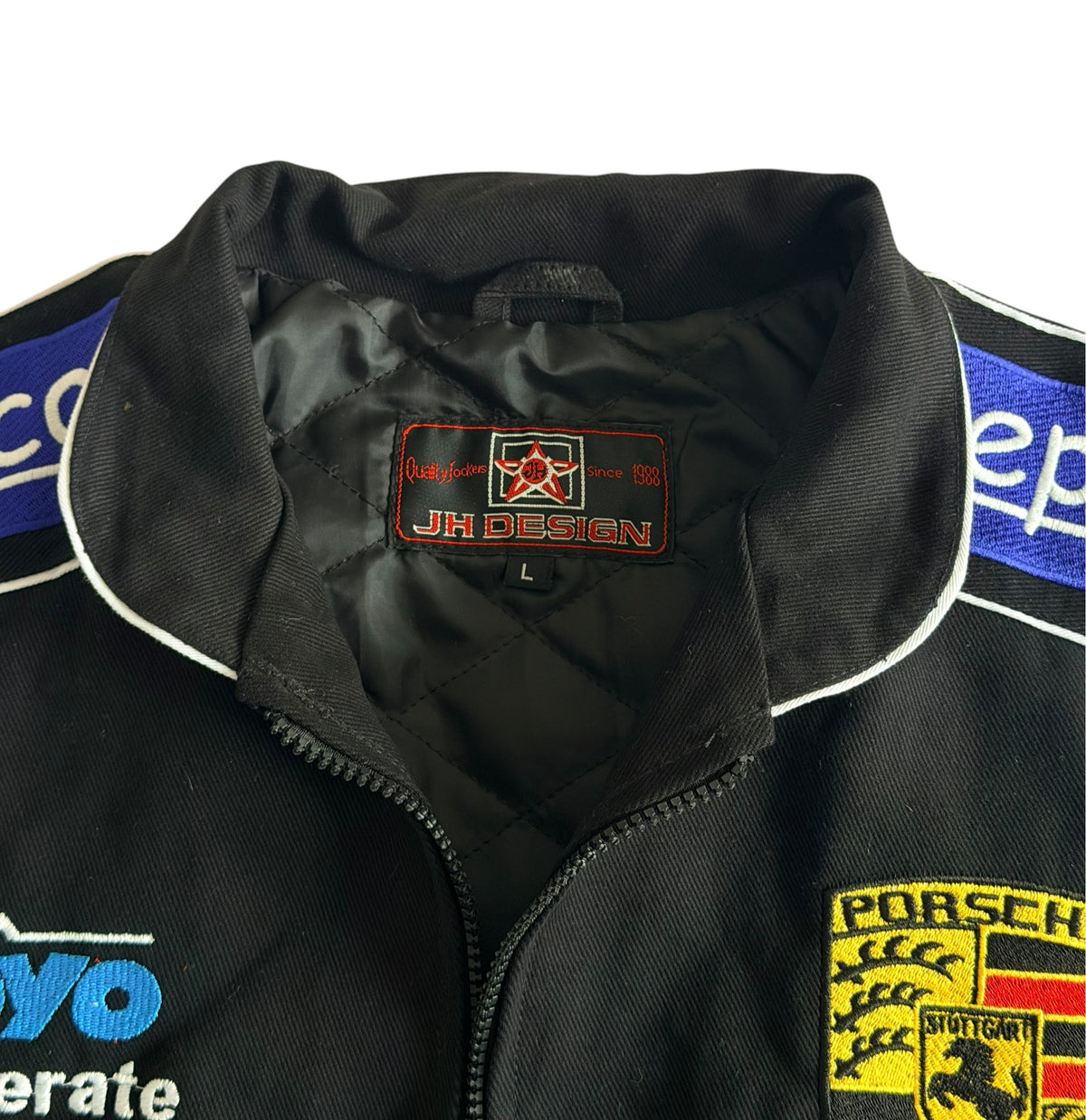 Porsche JH Design Embroidered Motorsport Racing Jacket, Large