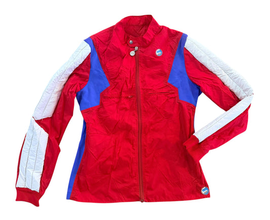 Vintage 70s Samos Panelled Red Blue White Windbreaker Jacket Medium