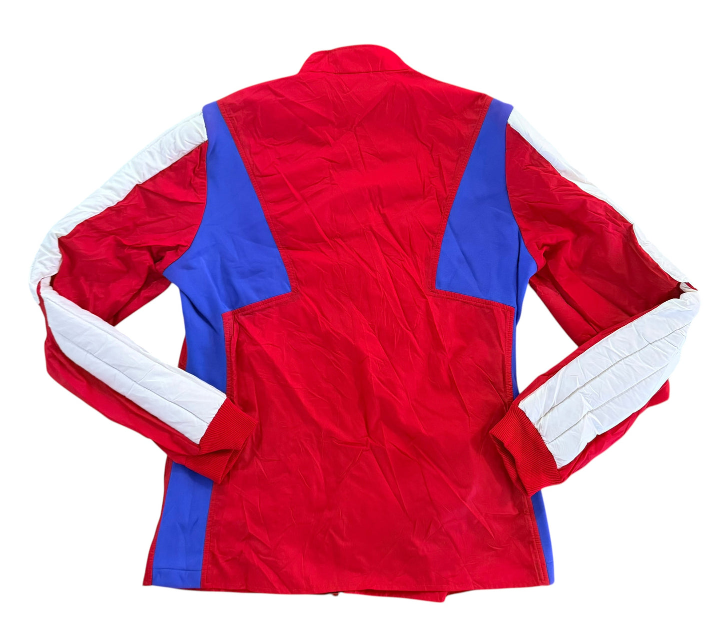 Vintage 70s Samos Panelled Red Blue White Windbreaker Jacket Medium