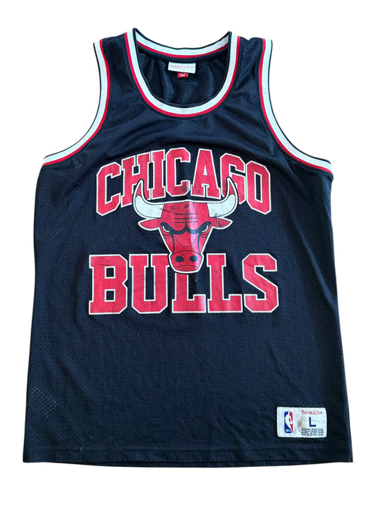 Chicago Bulls Mitchell & Ness Basketball Jersey Black Size Large