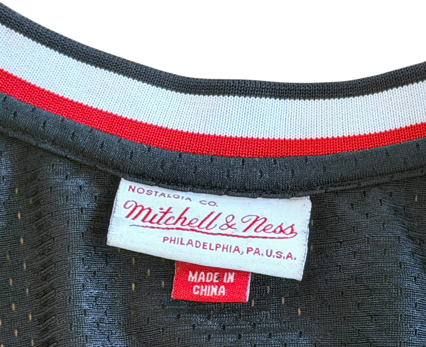 Chicago Bulls Mitchell & Ness Basketball Jersey Black Size Large