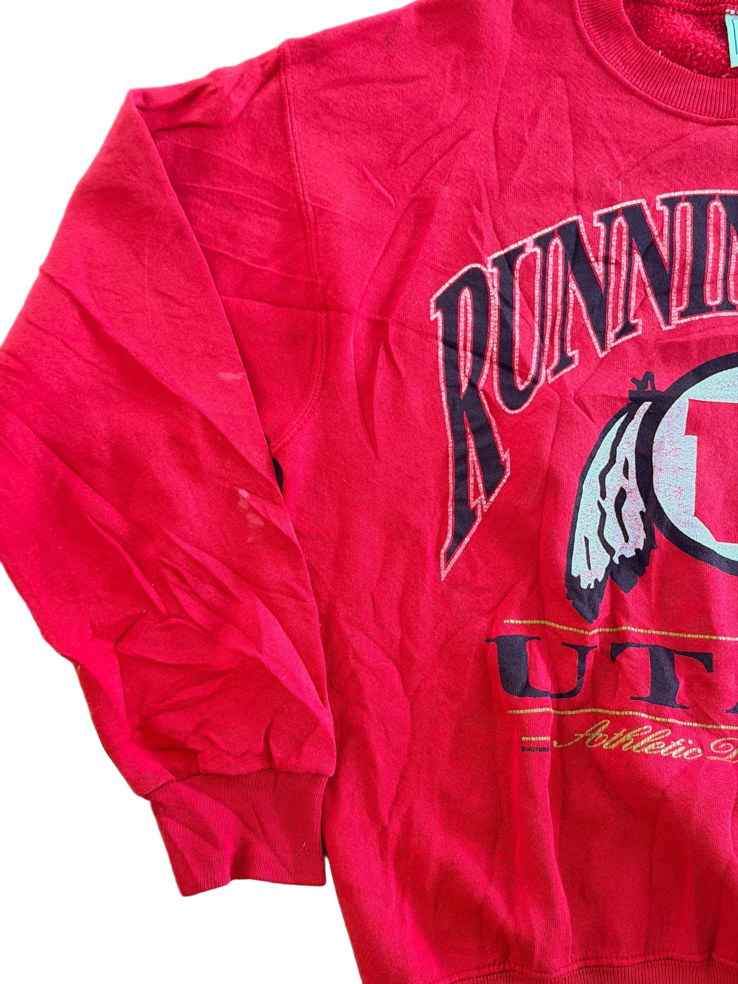 Vintage 90s Utah Utes Lee Sport Made in USA Red Crewneck Sweatshirt XL