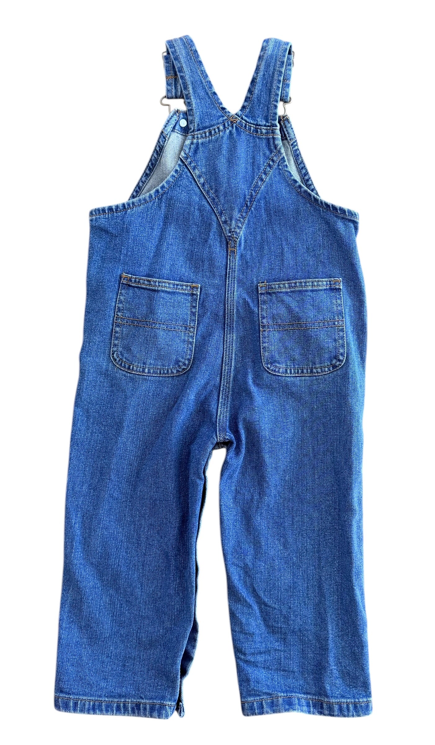 Kids Carhartt Blue Denim Snap Leg Overalls 24 Months