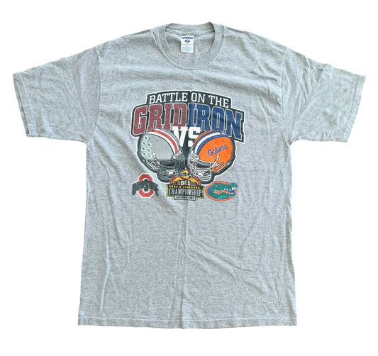 2007 BCS National Championship College Football Ohio State vs Florida Gators T-Shirt Large