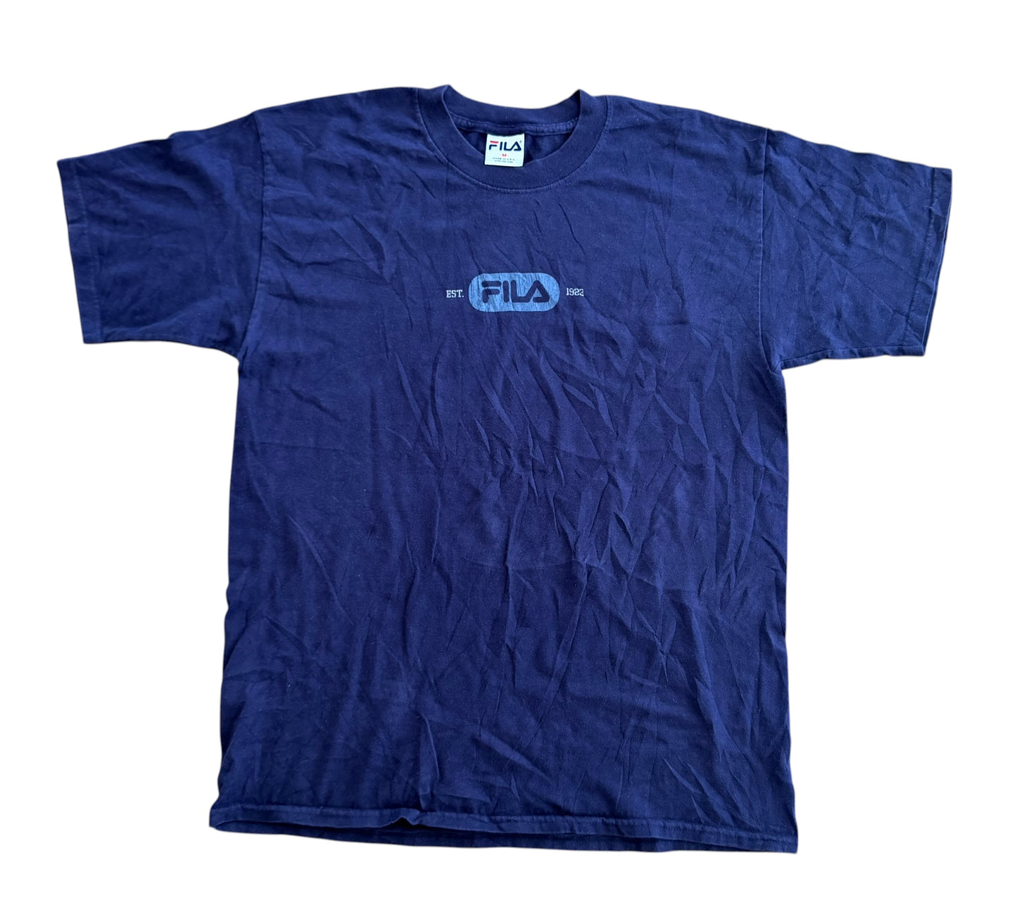 Vintage 1990s Fila Graphic Distressed Made In USA T-Shirt Large