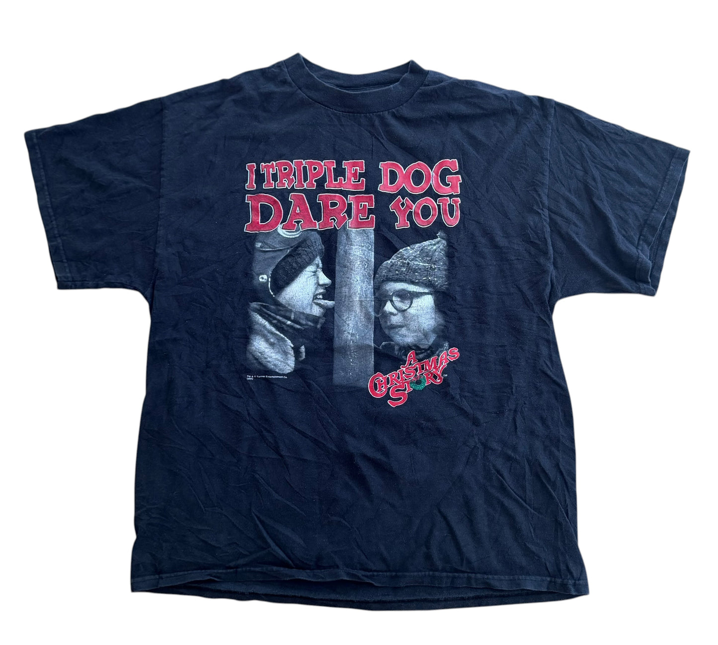 A Christmas Story Triple Dog Dare You Graphic Film Promo T-shirt XL