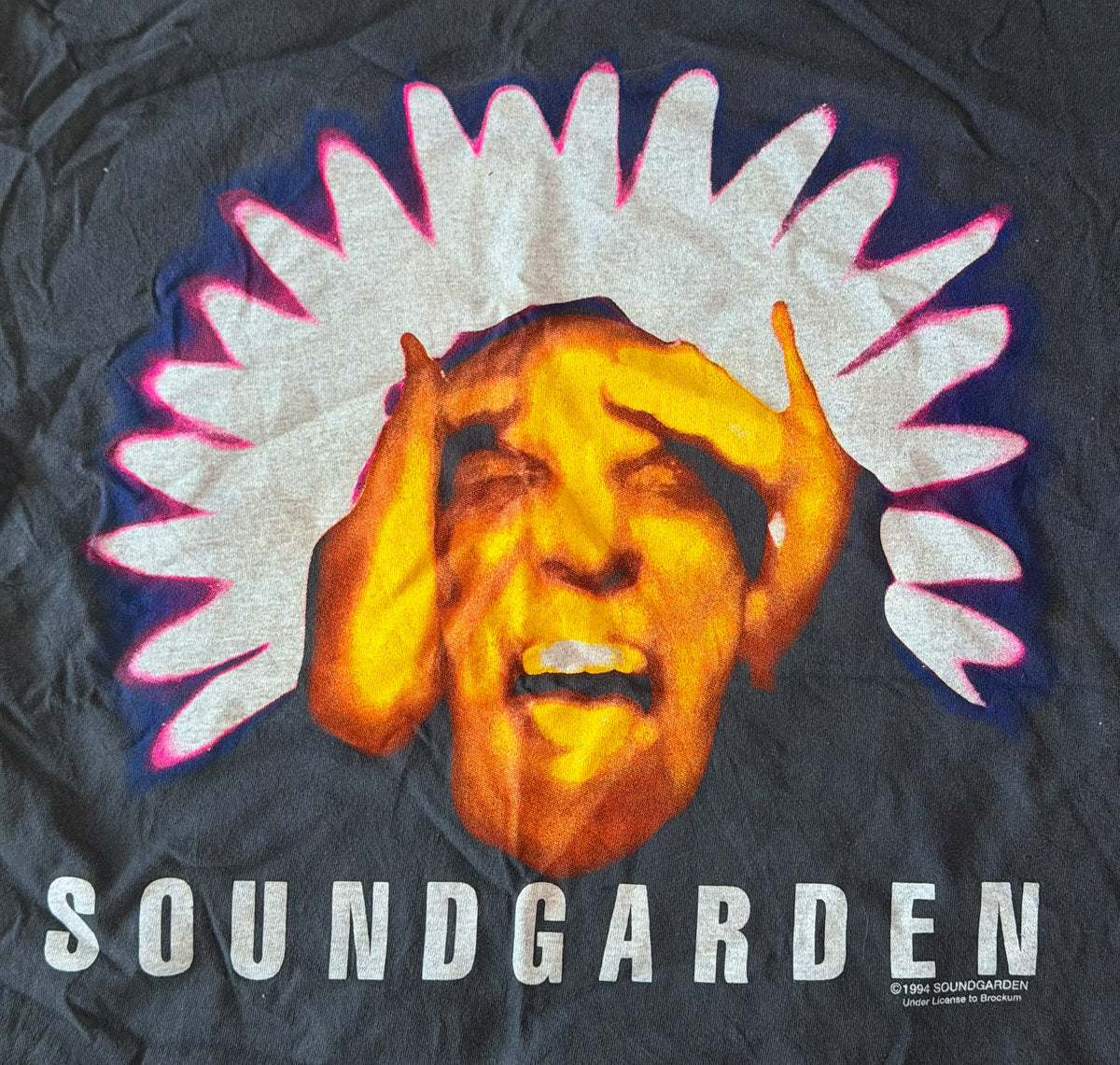 Soundgarden Black Hole Sun Double Sided Graphic T-Shirt, Large