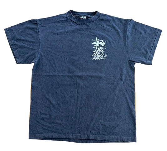 Stussy Iarge And In Charge Graphic Single Stitch Made in USA T-shirt Extra Large