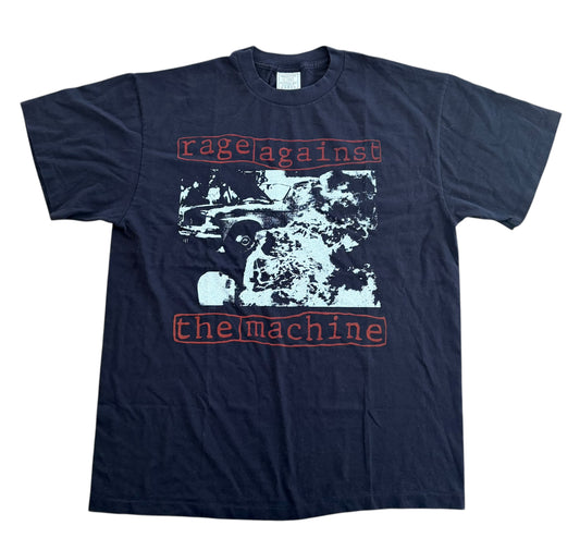 Rage Against the Machine Graphic Band T Shirt Navy, Size XL