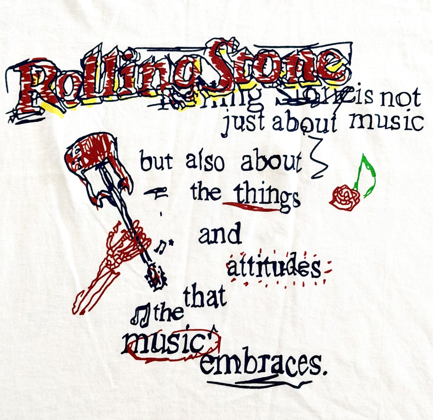 Rolling Stones Graphic Oneita Power T Single Stitch Band T-Shirt Large