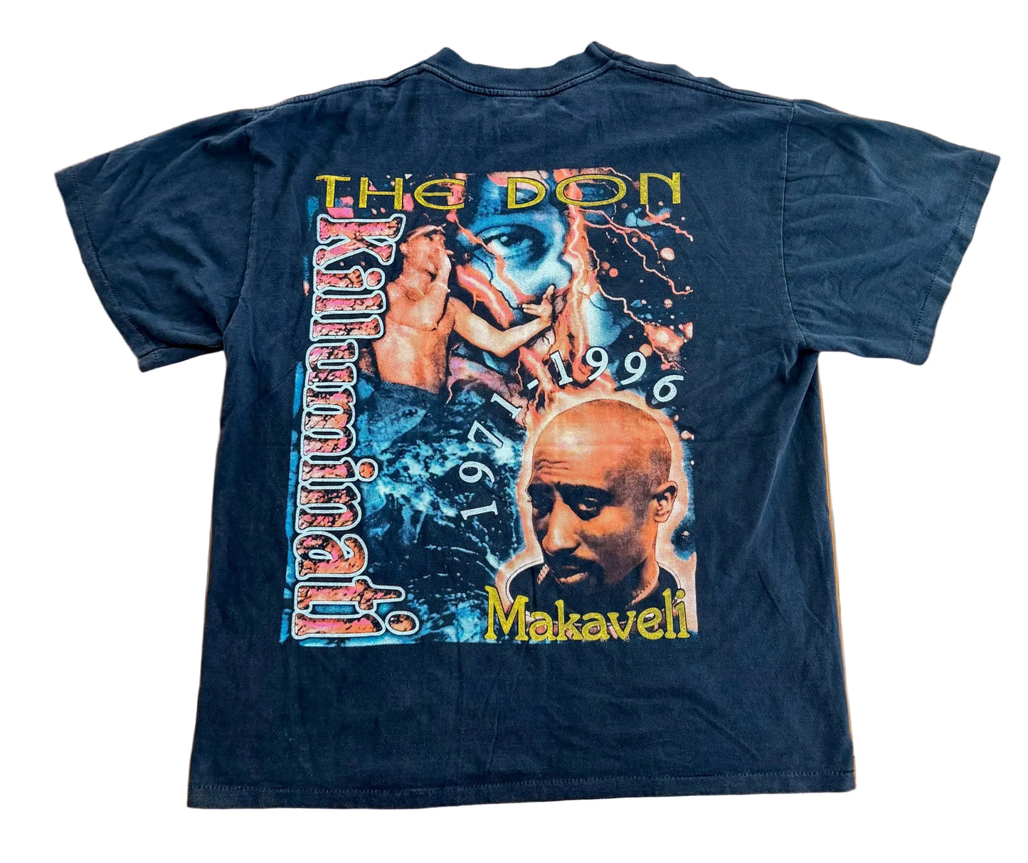Tupac Makaveli The Don Killuminati Graphic Single Stitch T-shirt XL