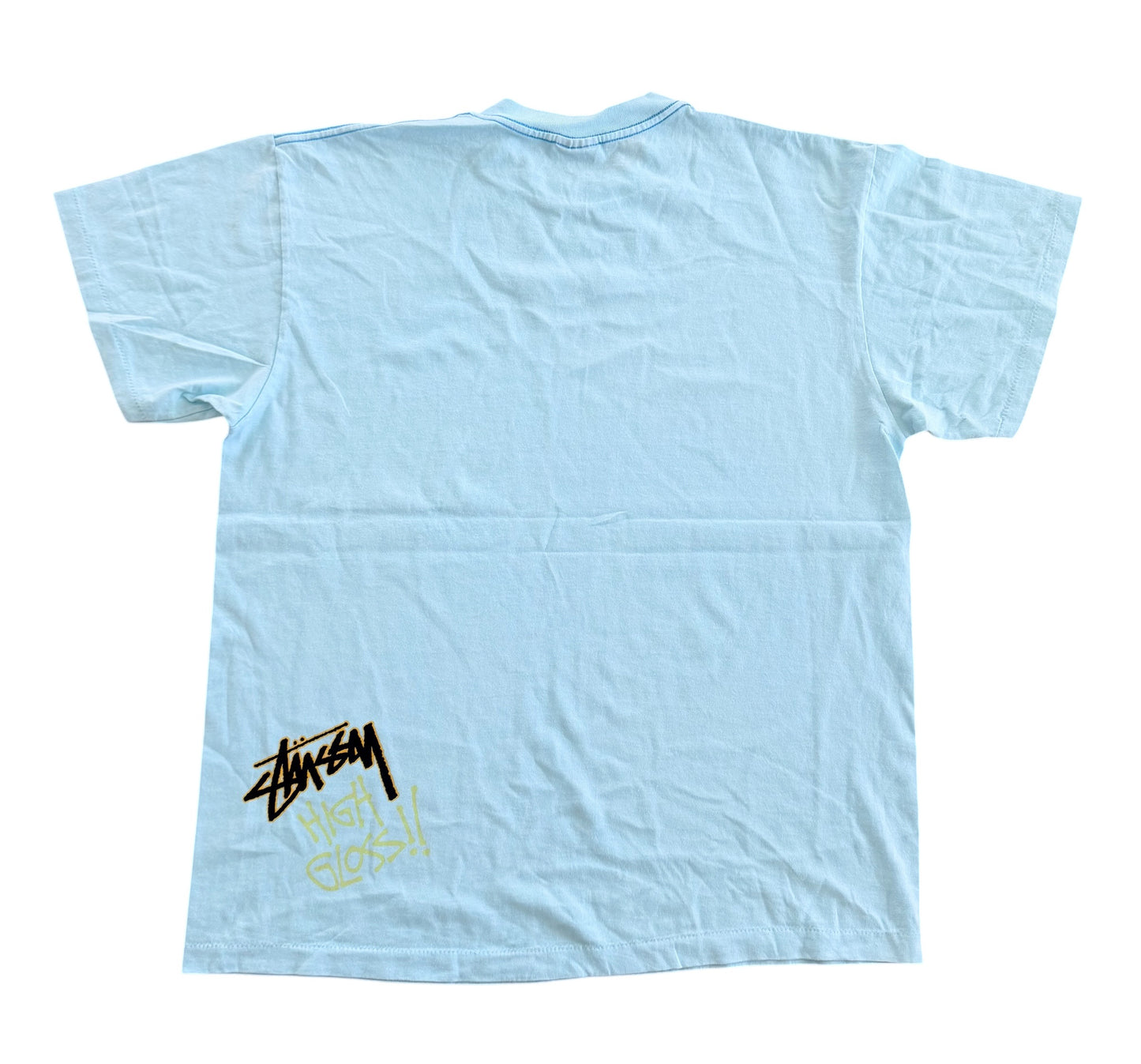 Stussy Spray Can Graphic T Shirt Made in USA Single Stitch, Size Large