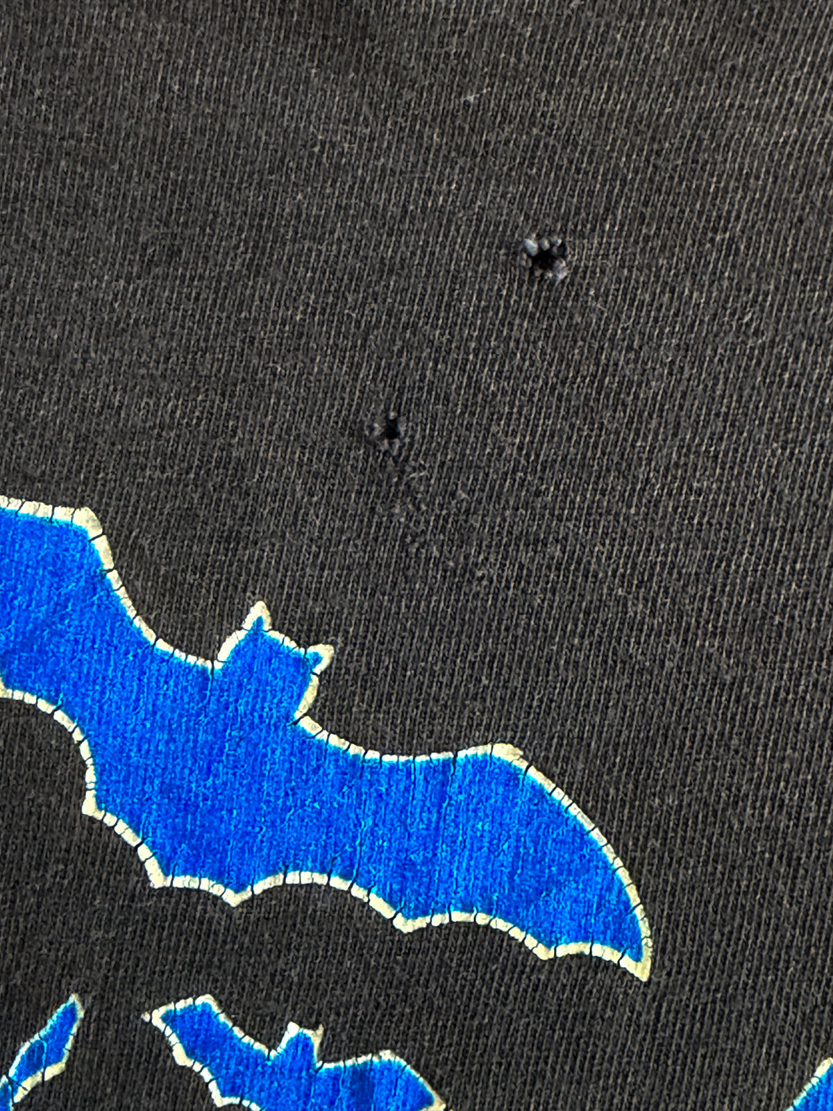 Vintage 1991 Happy Halloween Bats Graphic Single Stitch T-Shirt, XL
