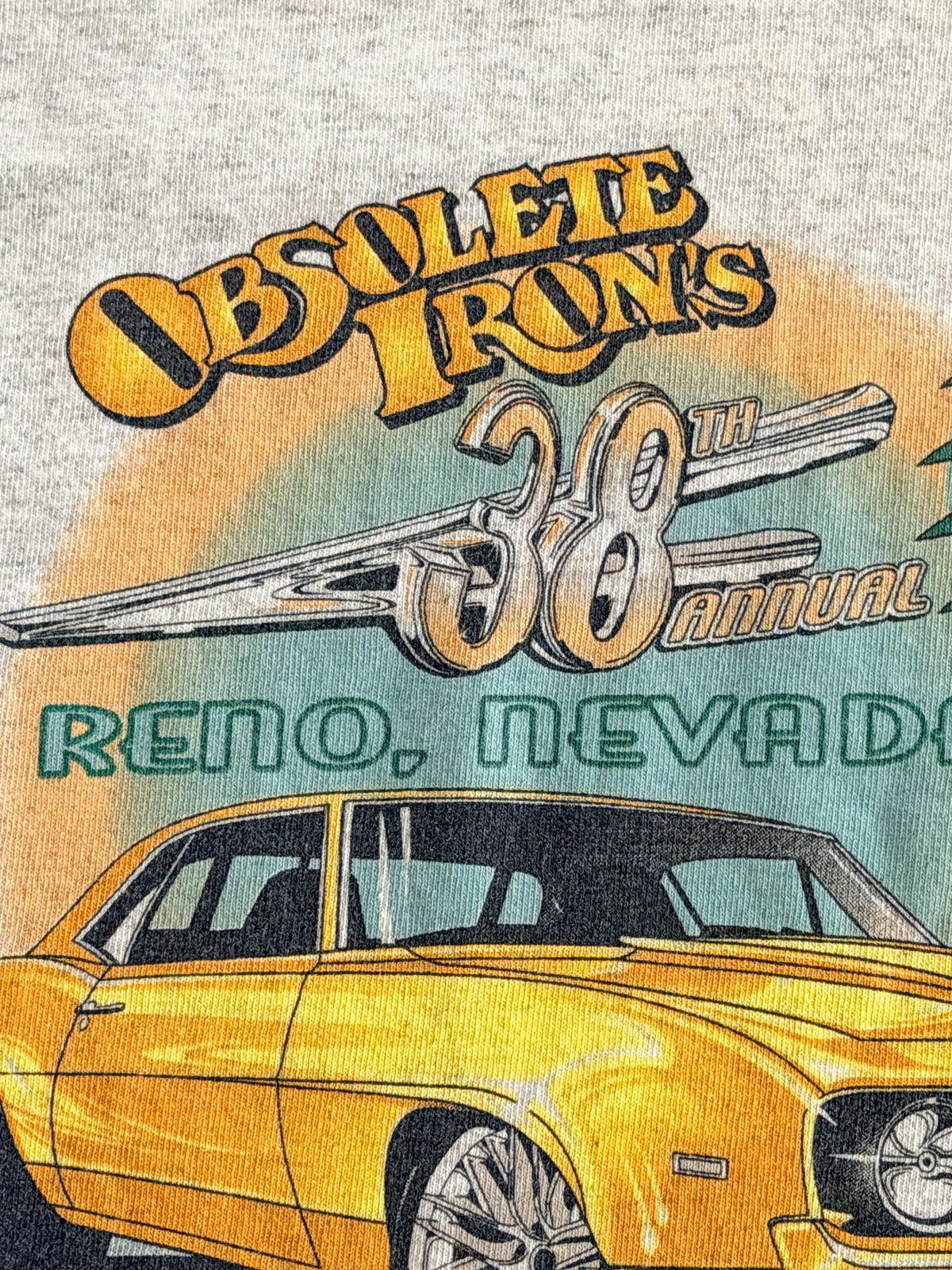 Obsolete Iron's 2010 Last Bash Classic Car Graphic T-Shirt, Large