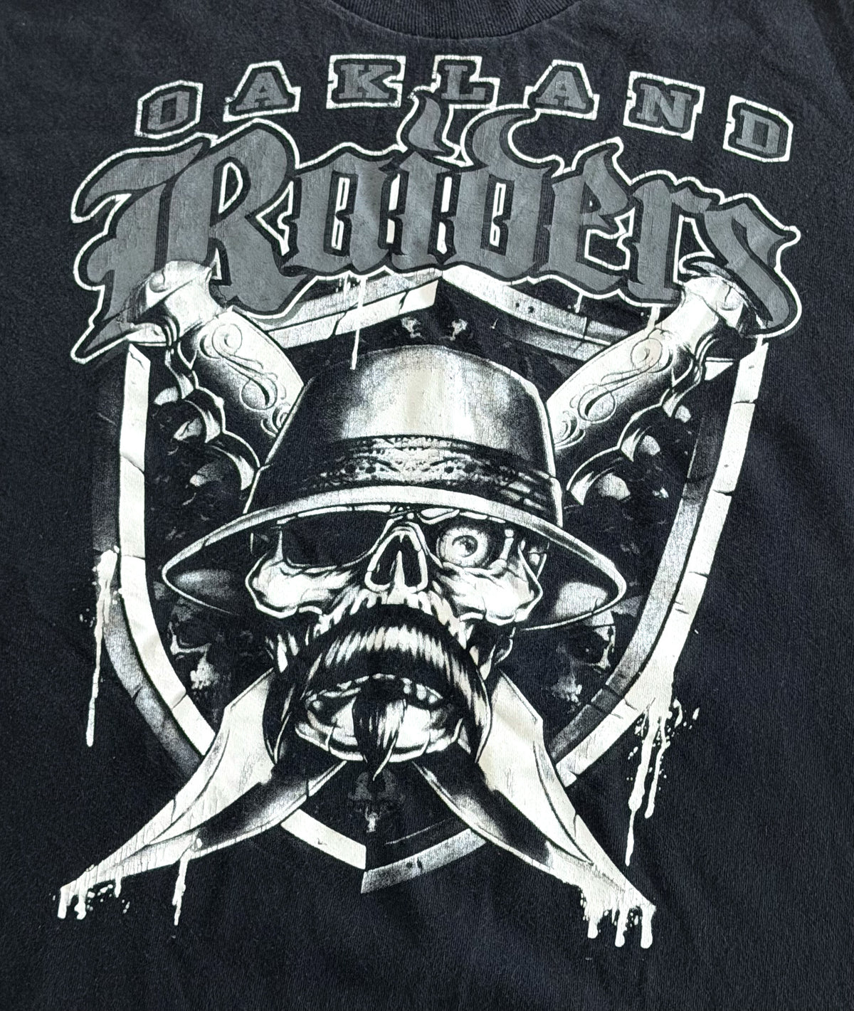 Oakland Raiders 50th Anniversary Double Sided NFL Graphic T-Shirt, XL