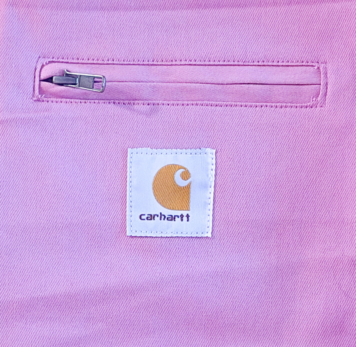 Carhartt Pink Cotton Canvas Zip Up Workwear Jacket, XL