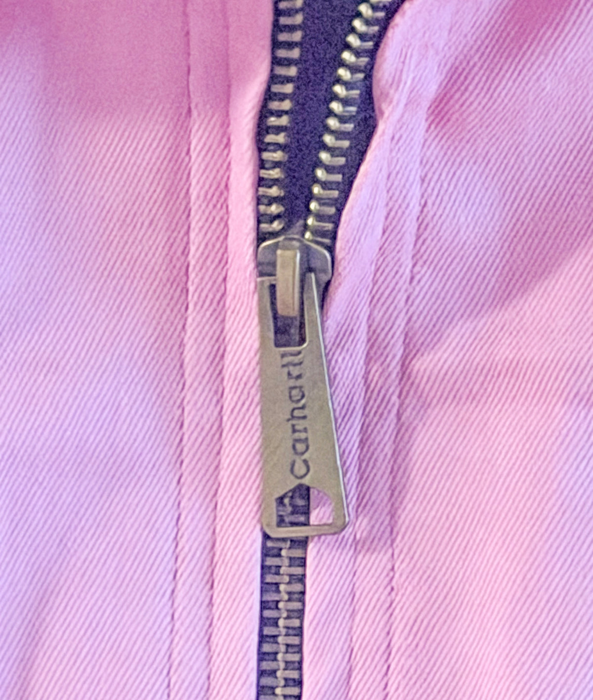 Carhartt Pink Cotton Canvas Zip Up Workwear Jacket, XL