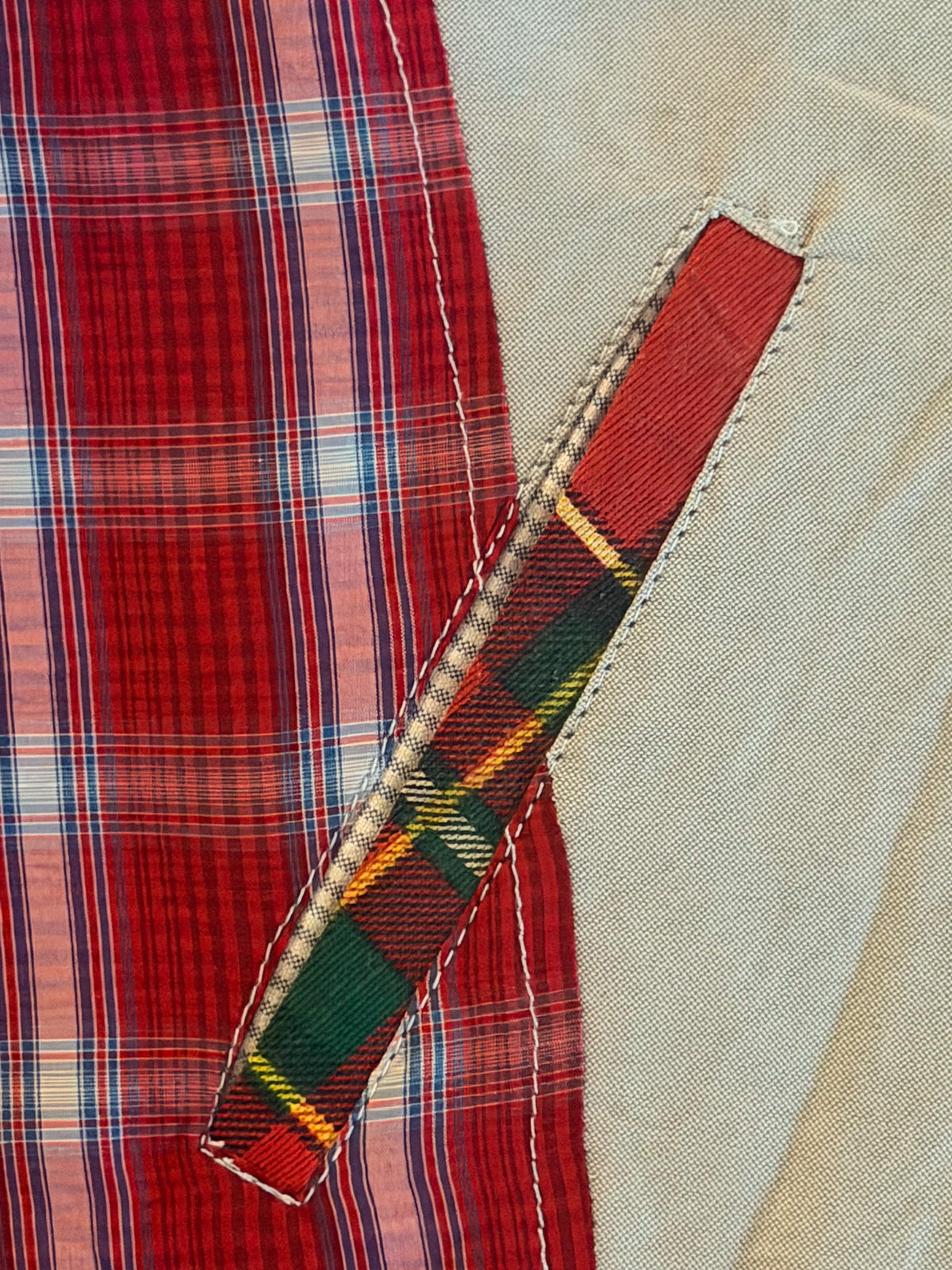 Ralph Lauren Rework Patchwork Oxford Shirt Jacket, Large