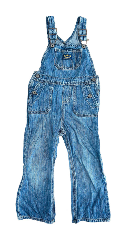 Kids OshKosh B'Gosh Blue Denim Flare Overalls 4 Years