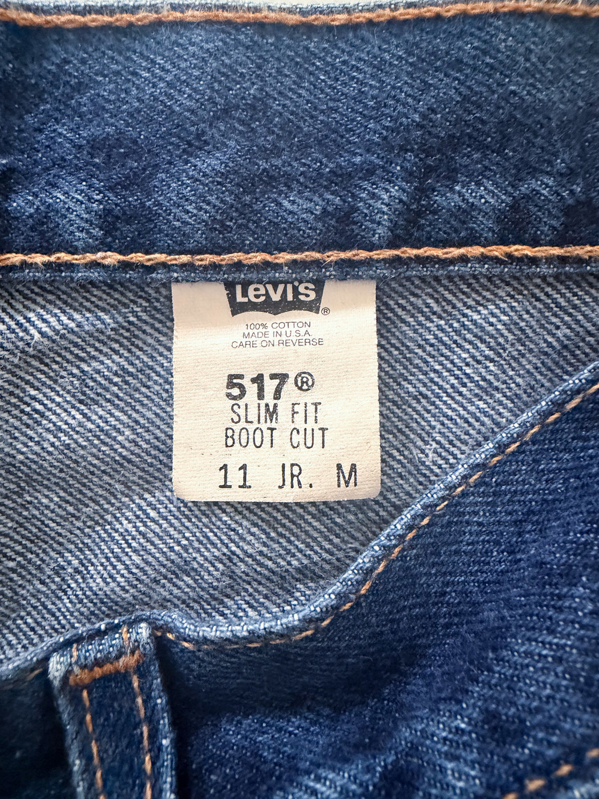 Vintage Levi's 517 Hand Painted Cherry Denim Shorts, W30