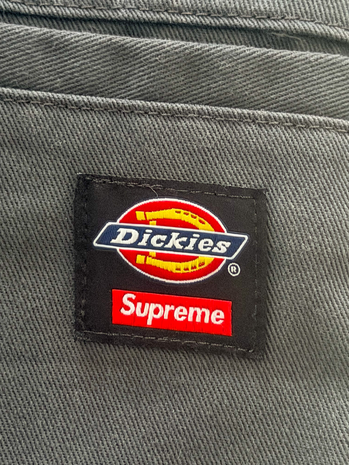 Supreme And Dickies Collab Charcoal Grey Panelled Work Shorts, Medium