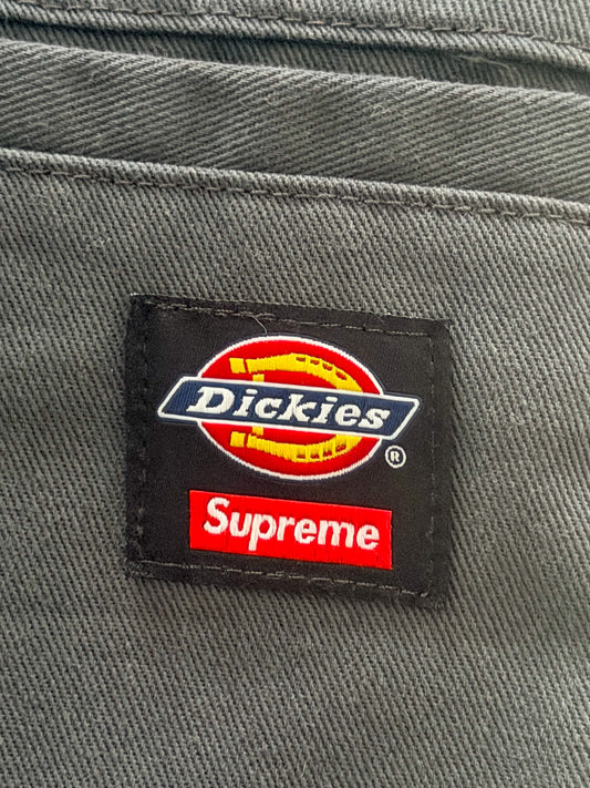 Supreme And Dickies Collab Charcoal Grey Panelled Work Shorts, Medium