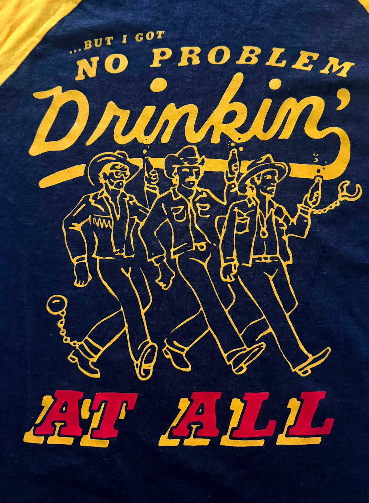 Midland Drinkin' Problem Raglan Baseball T-Shirt, Large
