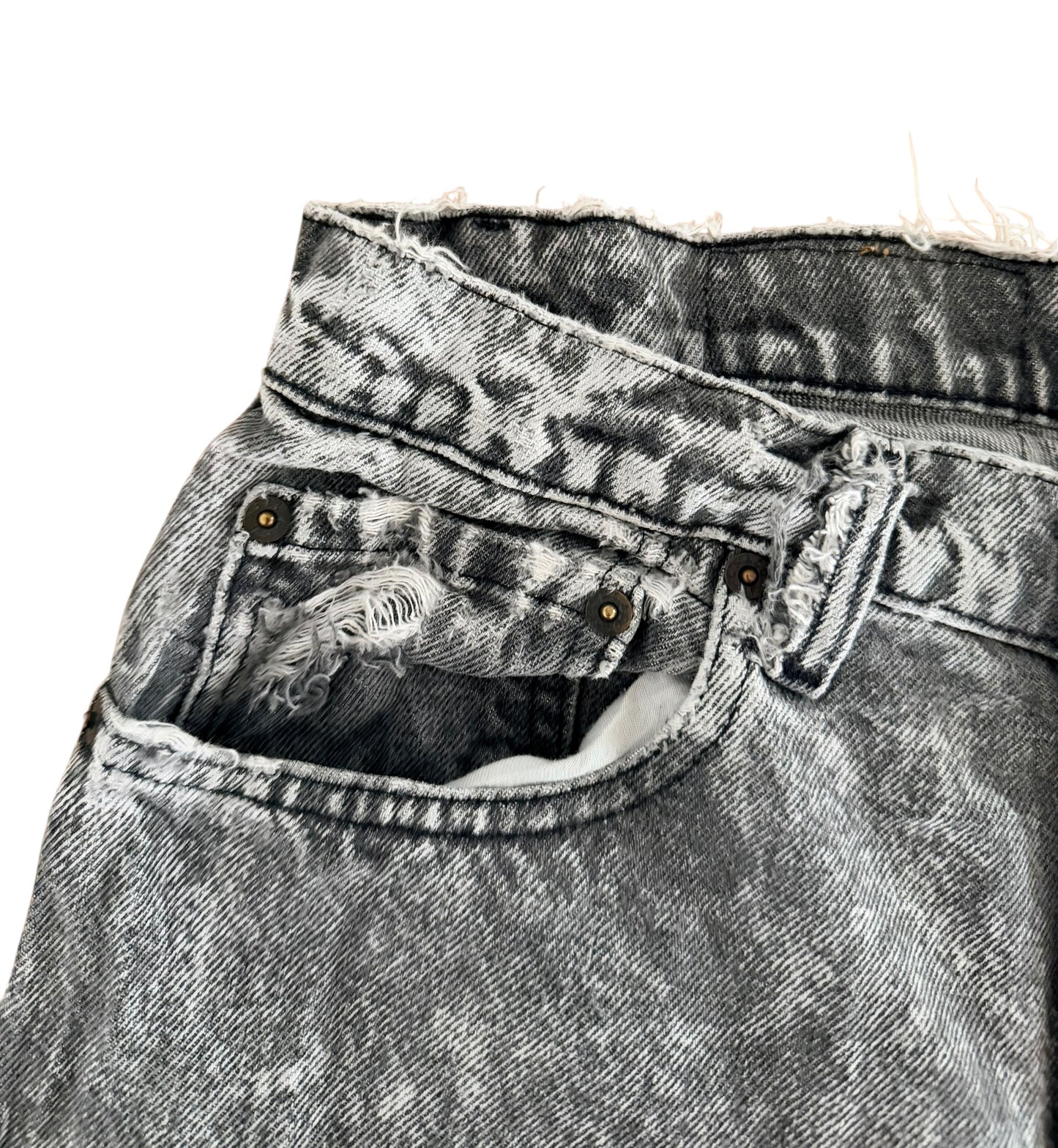 Vintage Levi’s Acid Wash Custom Distressed USA Made Denim Jeans, W32