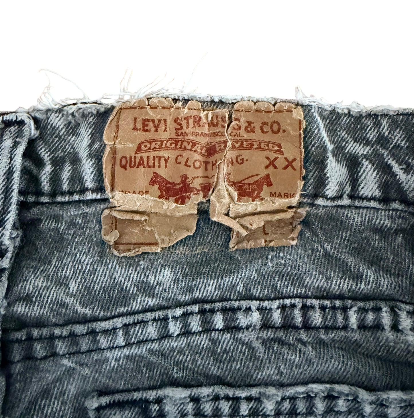 Vintage Levi’s Acid Wash Custom Distressed USA Made Denim Jeans, W32
