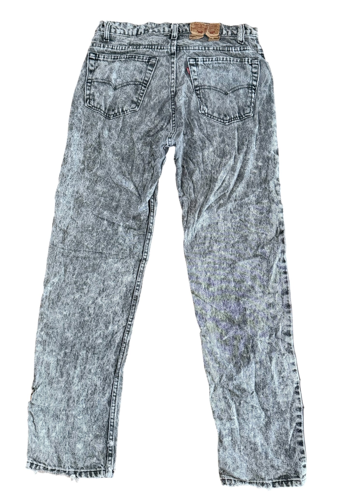 Vintage Levi’s Acid Wash Custom Distressed USA Made Denim Jeans, W32