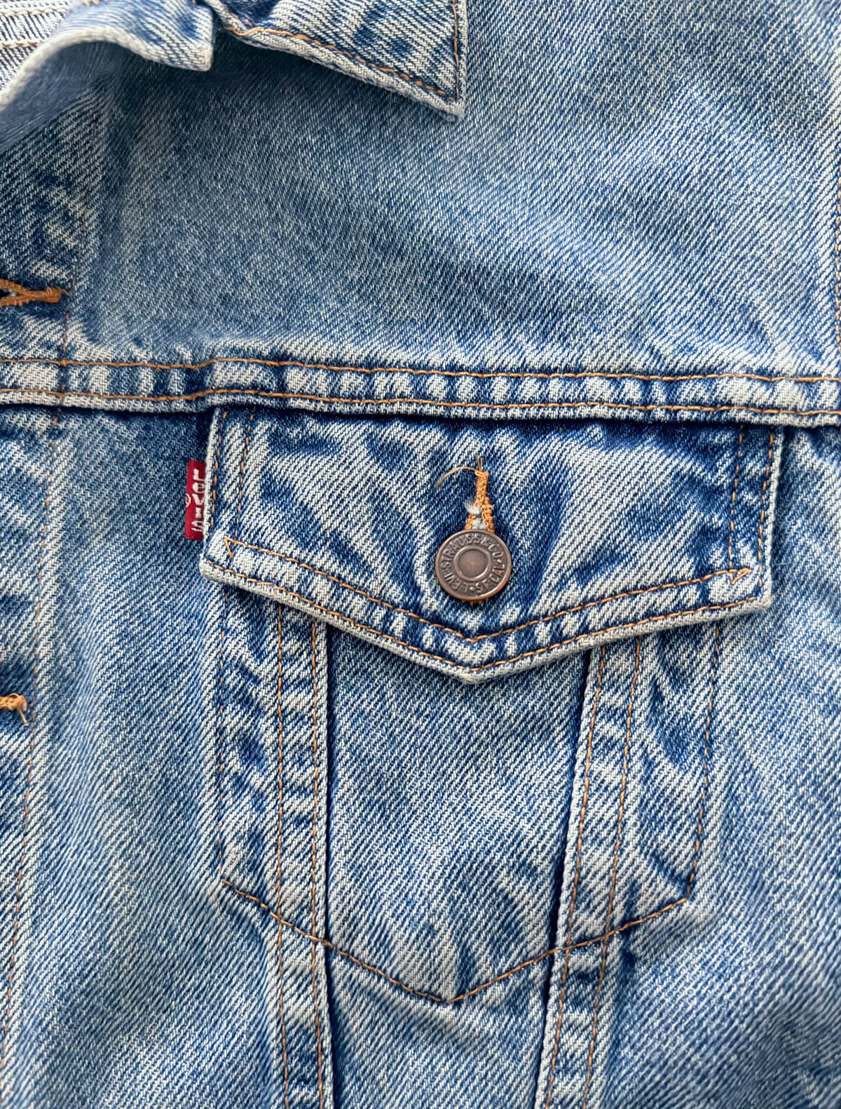 Levi's Vintage 1990s Blue Denim Trucker Jacket, Small