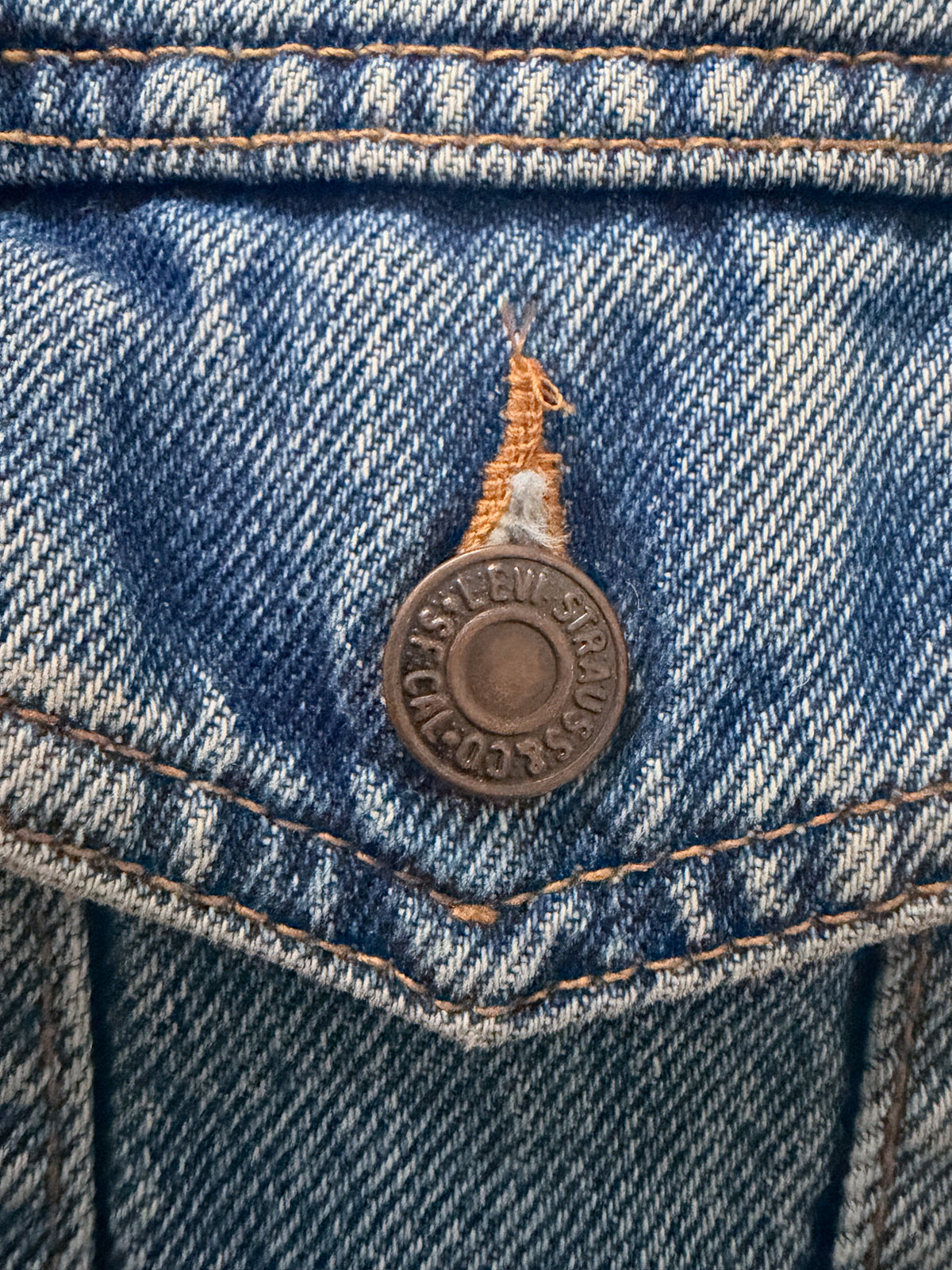 Levi's Vintage 1990s Blue Denim Trucker Jacket, Small
