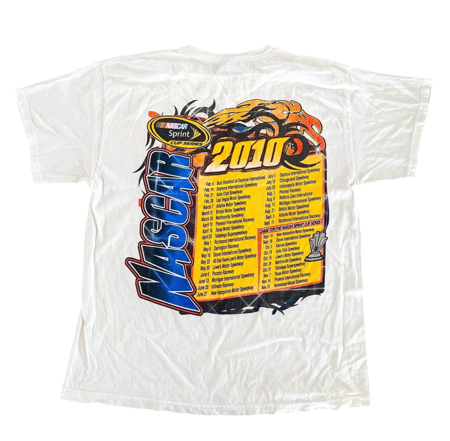 NASCAR Sprint Cup Series 2010 Graphic T-Shirt White Large