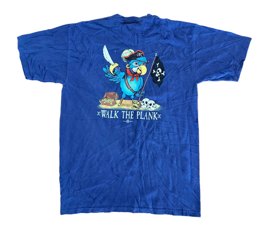 Vintage 2005 Walk The Plank Pirate Graphic T Shirt Comfort Colors Medium