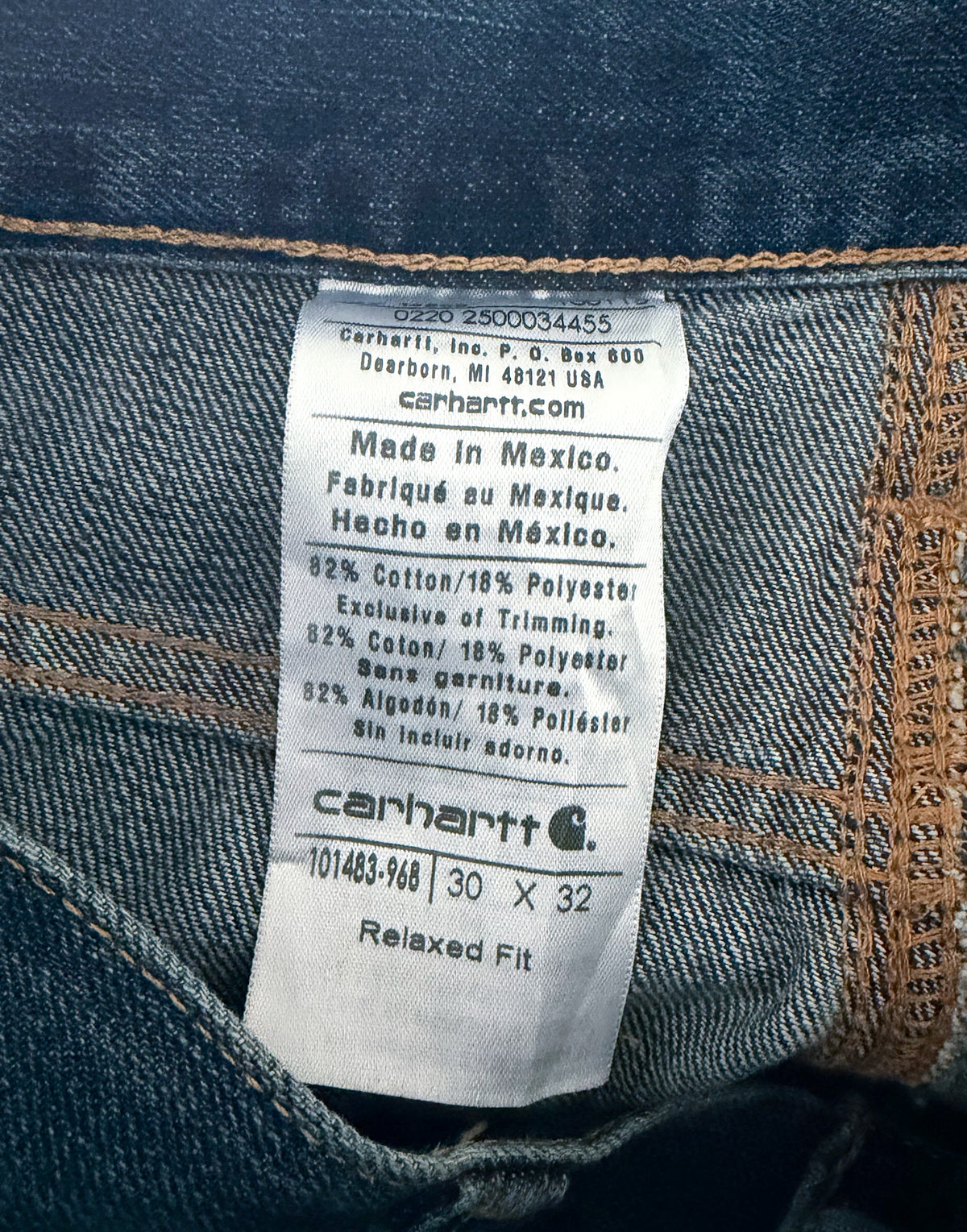 Carhartt Blue Relaxed Fit Denim Jeans W31 L32