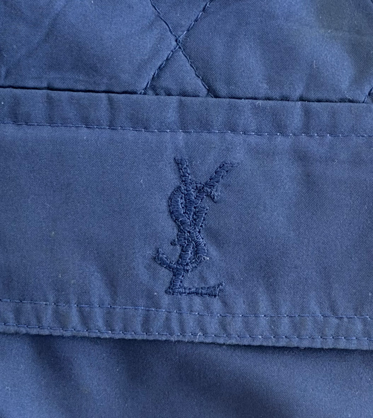 Kids Yves Saint Laurent Navy Quilted Hooded Jacket, 4 Years