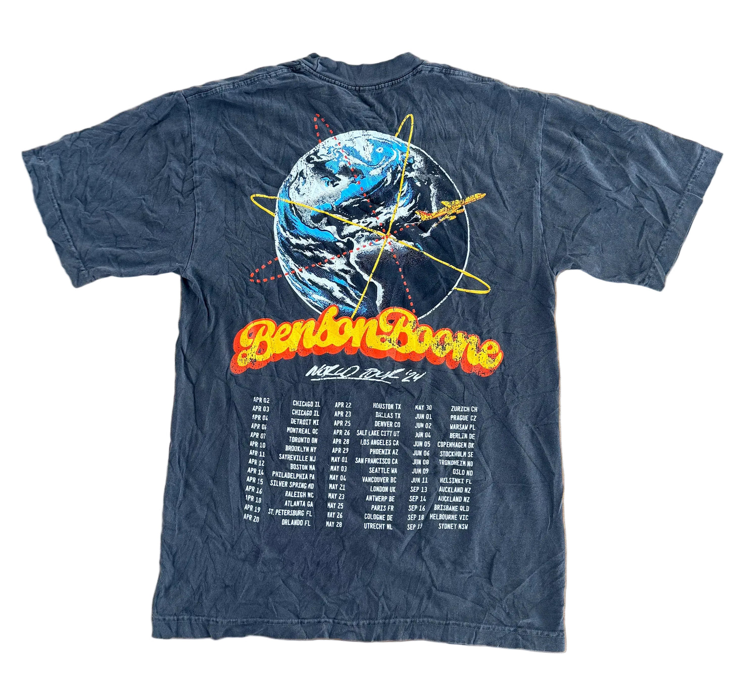 Benson Boone 2024 World Tour T-Shirt Small