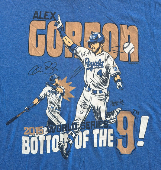 Kansas City Royals Alex Gordon 2015 World Series T-Shirt, XL