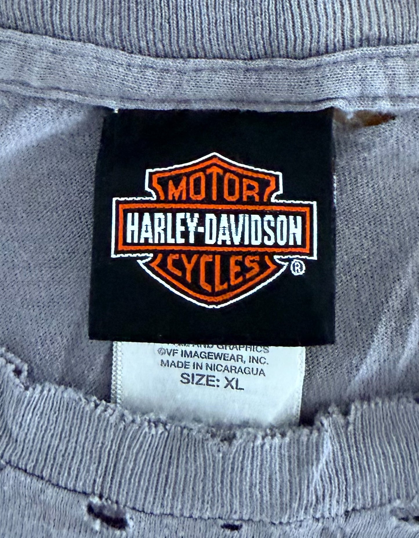 Vintage Harley Davidson Zylstra Ames Iowa Distressed T-Shirt, size XL
