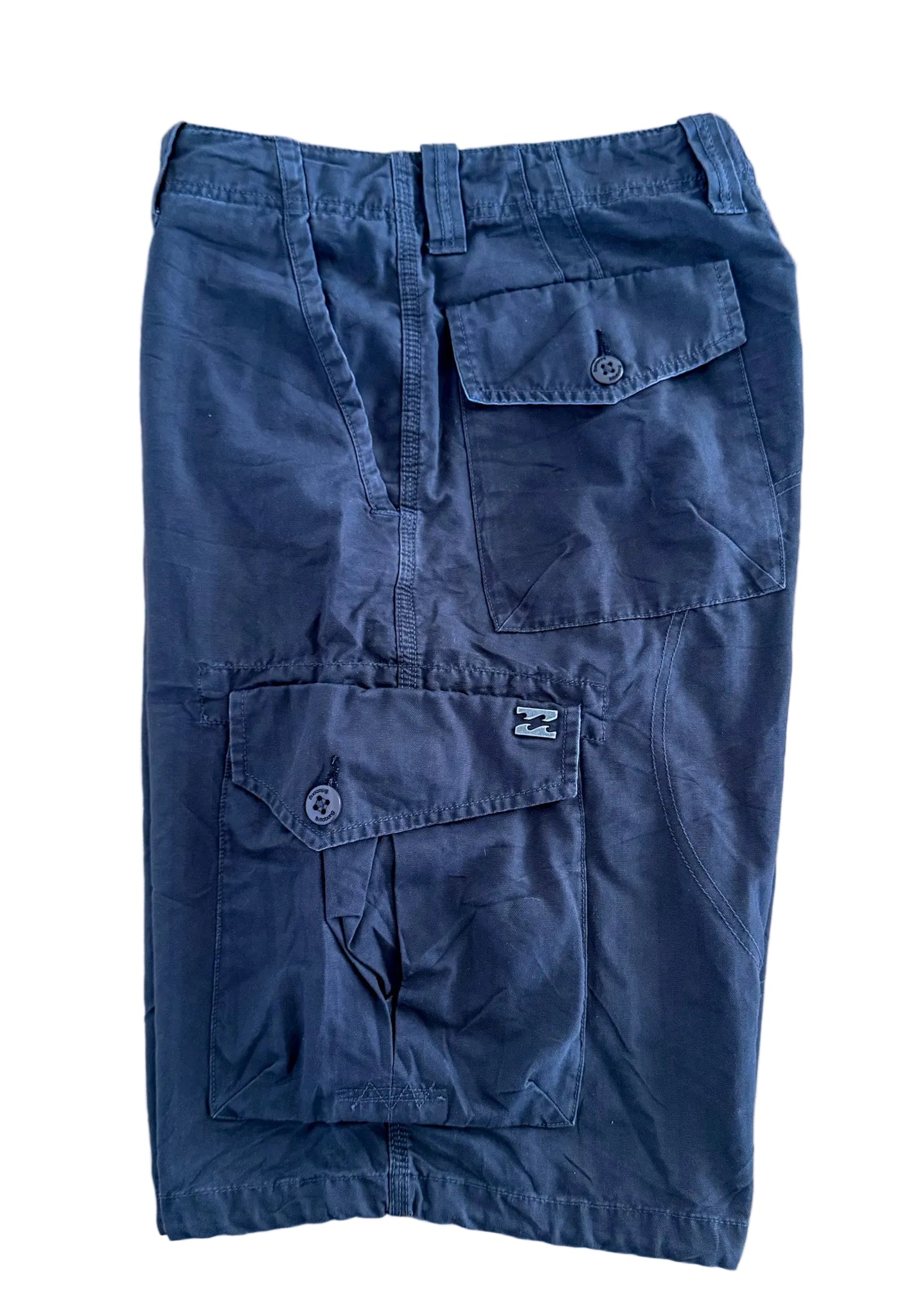 Vintage 2000s Billabong Slate Grey Cargo Jort Shorts 33"