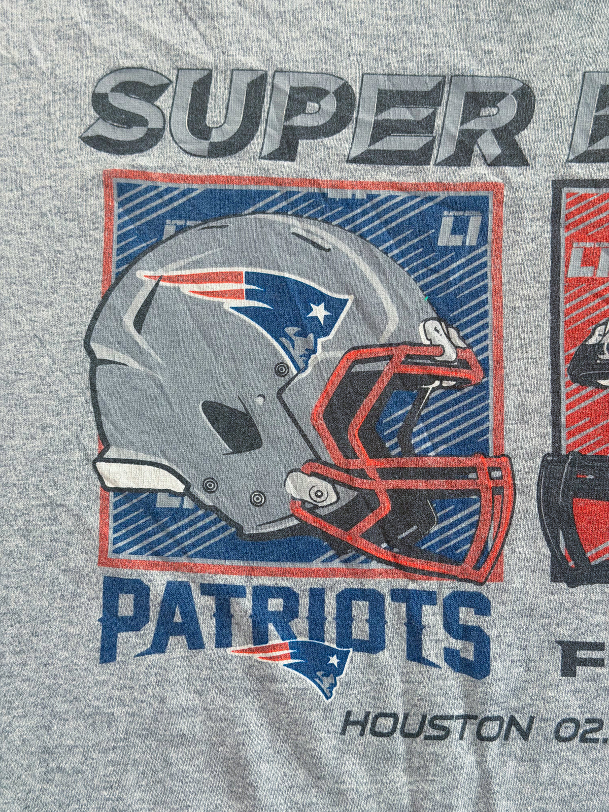 New England Patriots Atlanta Falcons Super Bowl LI T-Shirt, 2XL