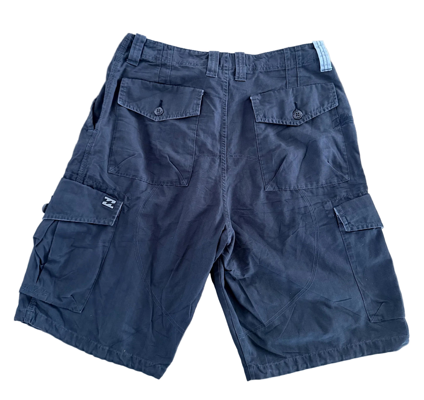 Vintage 2000s Billabong Slate Grey Cargo Jort Shorts 33"