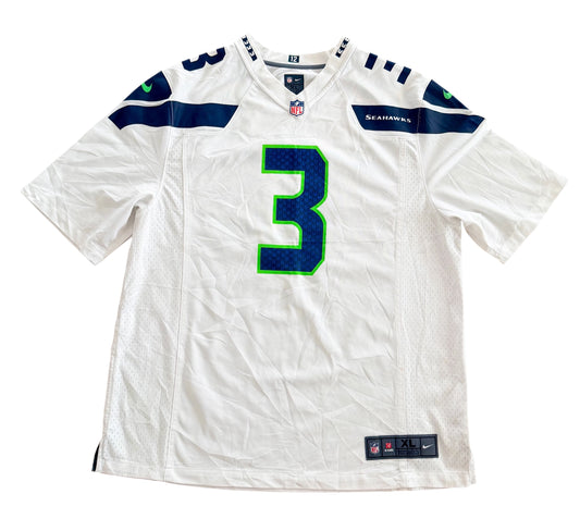 Nike Seattle Seahawks Russell Wilson NFL White Jersey XL
