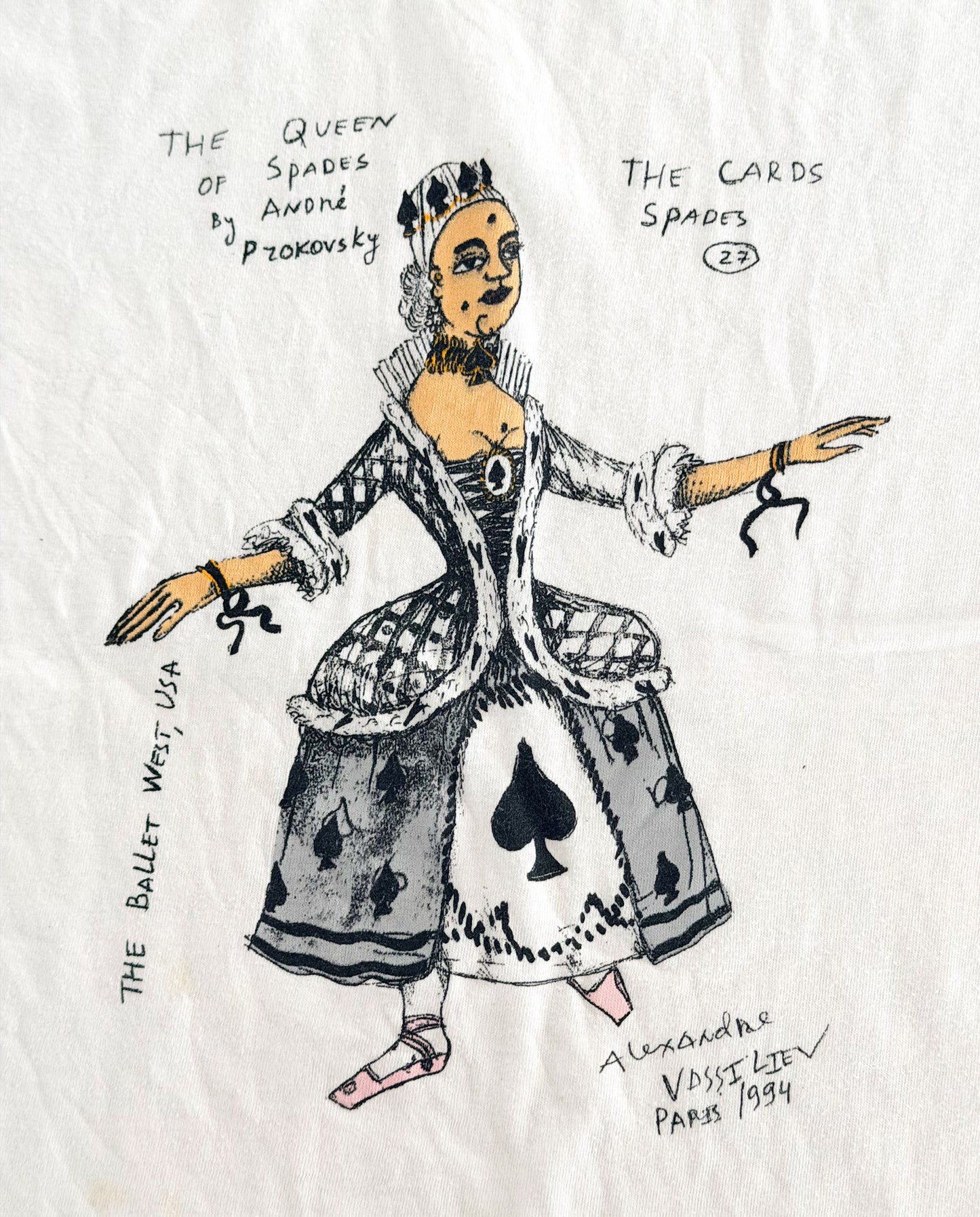 Vintage 1994 Queen of Spades Andre Pzokovsky T-Shirt Large