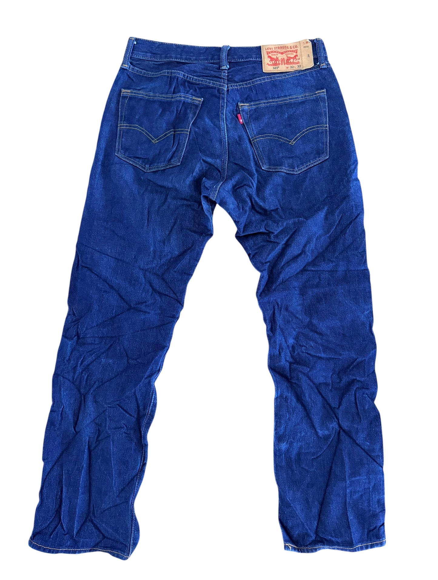 Levi’s 501 Raw Blue Denim Jeans, 32W 30L