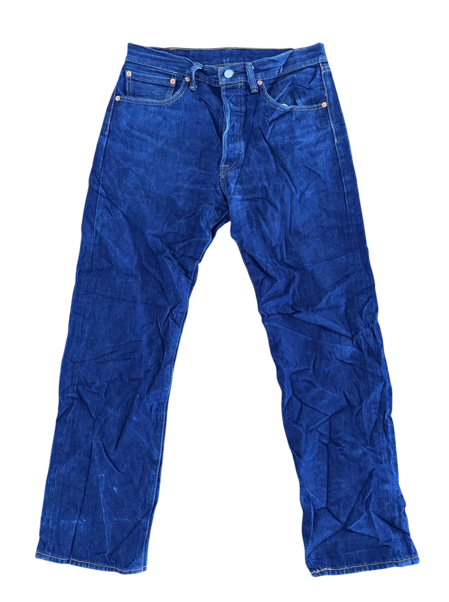 Levi’s 501 Raw Blue Denim Jeans, 32W 30L